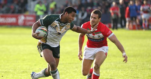 WORLD CUP 2013 WALES V COOK ISLANDS THE GNOLL DOMINIC PEYROUX WORLD CUP 2013 WALES V COOK ISLANDS THE GNOLL DOMINIC PEYROUX