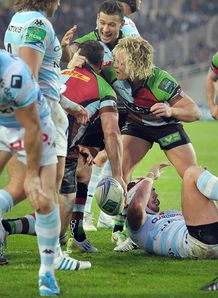 Racing Metro v Harlequins Nick Easter celeb Racing Metro v Harlequins Nick Easter celeb