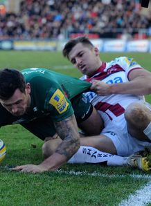 Adam Thompstone Leicester Sale Sharks Charlie Ingall Adam Thompstone Leicester Sale Sharks Charlie Ingall