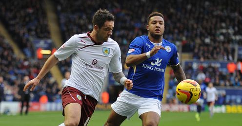 Leicester and Burnley meet live on Sky - but Danny Ings (left) will be missing