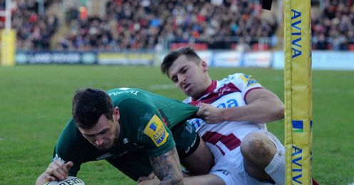 Adam Thompstone Leicester Sale Sharks Charlie Ingall Adam Thompstone Leicester Sale Sharks Charlie Ingall