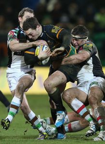 George North taking it up for Northampton George North taking it up for Northampton