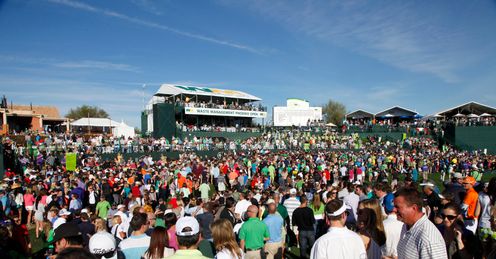 People power: Throngs of fans turn up at the Waste Management Phoenix Open