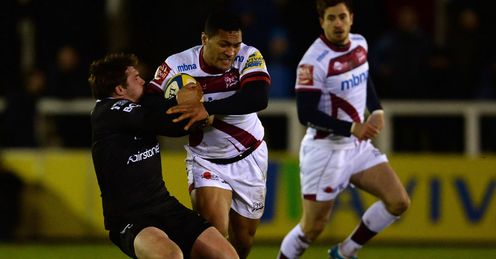 Adam Powell Newcastle Falcons Jonny Leota Sale Sharks Adam Powell Newcastle Falcons Jonny Leota Sale Sharks