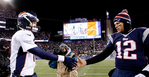Rivals in hand: Manning and Brady are the biggest and the best, but who will win?
