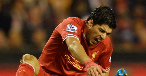 Suarez: was 'clever' to go down, says Neville