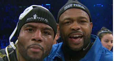 Winning team: Jones Jnr was in the corner but Pascal was far from his best