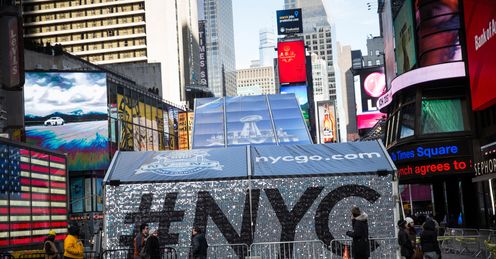 Super Bowl Boulevard: but New York is hardly being dominated by the big game