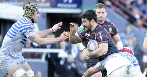 Yann David Toulouse Kelly Brown Saracens Heineken Cup Stade Ernest Wallon Yann David Toulouse Kelly Brown Saracens Heineken Cup Stade Ernest Wallon
