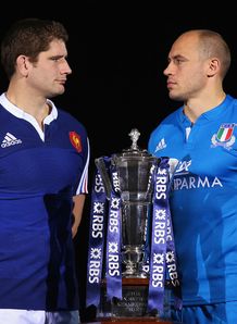 Captains Pascal Pape of France and Sergio Parisse of Italy Captains Pascal Pape of France and Sergio Parisse of Italy