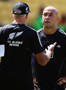 DJ Forbes and Gordon Tietjens NZ Sevens 2013 DJ Forbes and Gordon Tietjens NZ Sevens 2013