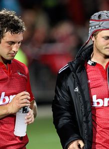 Tom Taylor and Tyler Bleyendaal Crusaders v Chiefs SR 2014 Tom Taylor and Tyler Bleyendaal Crusaders v Chiefs SR 2014