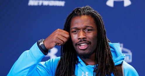 Jadeveon Clowney: he hits opposition players like a freight train