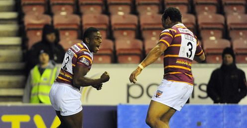 Jermaine McGillvary Wigan Warriors v Huddersfield Giants Jermaine McGillvary Wigan Warriors v Huddersfield Giants