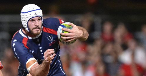 Rebels lock Hugh Pyle in pre season action Rebels lock Hugh Pyle in pre season action
