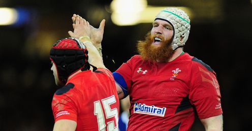 WALES LOCK JAKE BALL GIVING A HIGH FIVE WALES LOCK JAKE BALL GIVING A HIGH FIVE