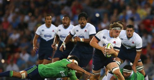 Waratahs flanker Michael Hooper in pre season action Waratahs flanker Michael Hooper in pre season action