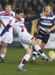 Sale fly half Danny Cipriani kicking for territory Sale fly half Danny Cipriani kicking for territory