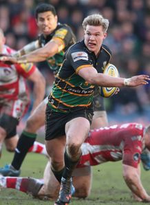 Tom Stephenson in action for Northampton Saints Tom Stephenson in action for Northampton Saints