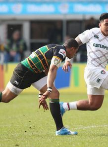 manu tuilagi luther burrell northampton saints leicester tigers manu tuilagi luther burrell northampton saints leicester tigers