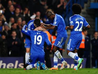 Ba: Celebrates his second goal of the evening