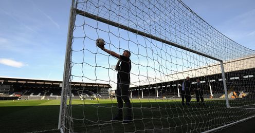 The Decision Review System being checked before Fulham v Newcastle on Saturday.