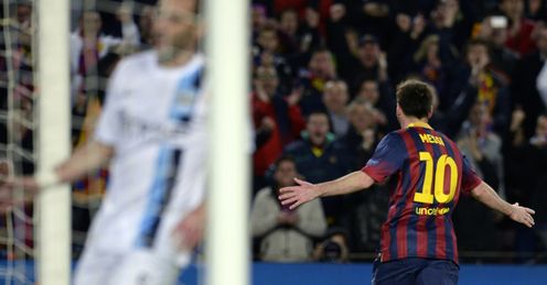 Messi: despite not looking his sharpest the Barcelona forward carved his way through Man City