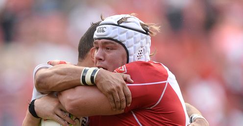 Corne Fourie of the Lions attacks during the Super Rugby match between Lions and Blues at Ellis Park Corne Fourie of the Lions attacks during the Super Rugby match between Lions and Blues at Ellis Park