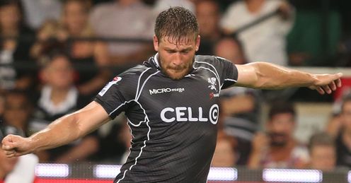 Frans Steyn kicking for Sharks in Super Rugby Frans Steyn kicking for Sharks in Super Rugby