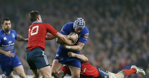 Leinster s Shane Jennings is tackled by Munster s Tommy O Donne Leinster s Shane Jennings is tackled by Munster s Tommy O Donne