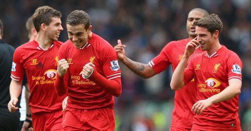 Liverpool: top of the table with six games to go