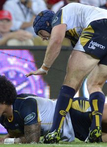 Brumbies wing Joe Tomane crossing for a try Brumbies wing Joe Tomane crossing for a try