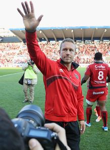 Jonny Wilkinson the Toulon captain waves Jonny Wilkinson the Toulon captain waves