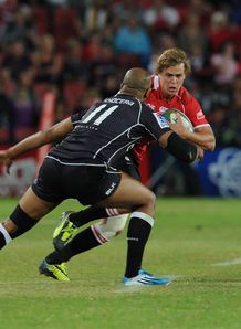 Lions full back Andries Coetzee against the Sharks Lions full back Andries Coetzee against the Sharks