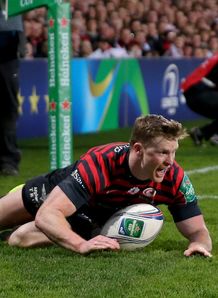 Saracens wing Chris Ashton after scoring his second try in Heineken Cup quarter final Saracens wing Chris Ashton after scoring his second try in Heineken Cup quarter final