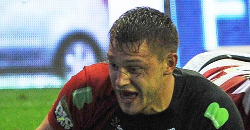 Elliott Whitehead Catalan Dragons try 2014 Elliott Whitehead Catalan Dragons try 2014