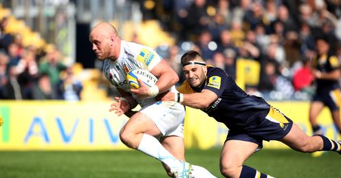 Jack Yeandle of Exeter Chiefs runs in for a try Jack Yeandle of Exeter Chiefs runs in for a try