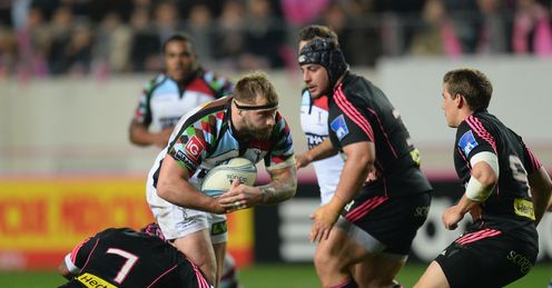 Stade Francais v Harlequins Joe Marler Olivier Missoup Stade Francais v Harlequins Joe Marler Olivier Missoup