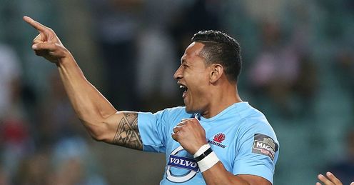ISRAEL FOLAU WARATAHS TRY CELEBRATION ISRAEL FOLAU WARATAHS TRY CELEBRATION