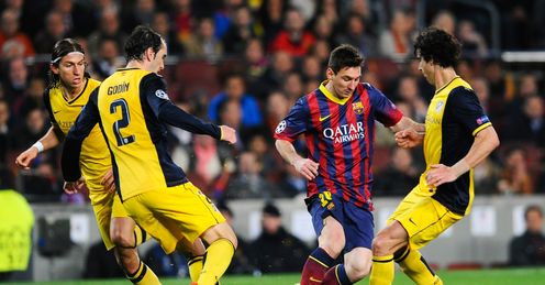 Lucky number six? Messi hasn't scored against Atletico Madrid in their last five meetings.