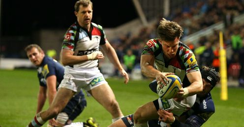 SAM SMITH TRY HARLEQUINS SHARKS SAM SMITH TRY HARLEQUINS SHARKS