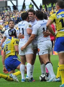 Castres French centre Remi Lamerat C is congratulated v Clermont Castres French centre Remi Lamerat C is congratulated v Clermont