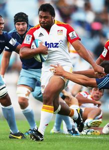 Pauliasi Manu for the Chiefs against Blues in pre season Pauliasi Manu for the Chiefs against Blues in pre season