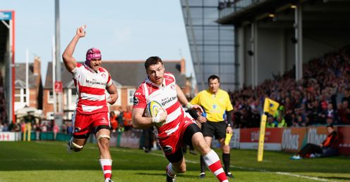 Shane Monahan of Gloucester scores the winning try Shane Monahan of Gloucester scores the winning try
