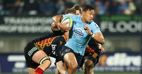 Waratahs full back Israel Folau against the Chiefs Waratahs full back Israel Folau against the Chiefs