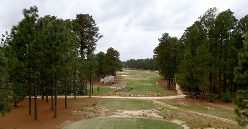A general view from the tee on the 5th hole during the 2014 U.S. Open Preview Day at Pinehurst No. 2