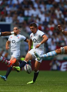 England fly half Henry Slade against the Barbarians England fly half Henry Slade against the Barbarians