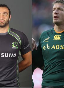 Mamuka Gorgodze v Bakkies Botha World XV v South Africa Mamuka Gorgodze v Bakkies Botha World XV v South Africa