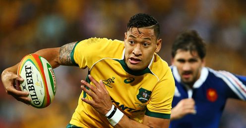 ISRAEL FOLAU AUSTRALIA FRANCE 1ST TEST 2014 ISRAEL FOLAU AUSTRALIA FRANCE 1ST TEST 2014