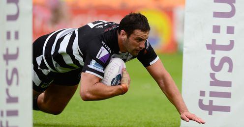 LEAGUE DANNY GALEA OF WIDNES VIKINGS SCORES A TRY LEAGUE DANNY GALEA OF WIDNES VIKINGS SCORES A TRY